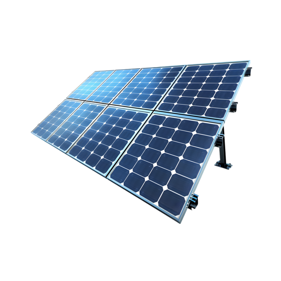 Solar panels isolated on a transparent background png