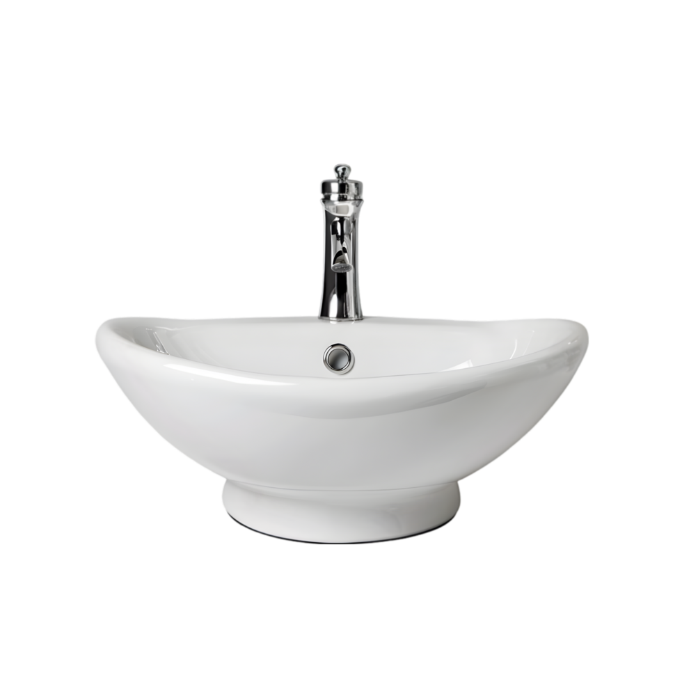 Modern bathroom sink isolated on a transparent background png