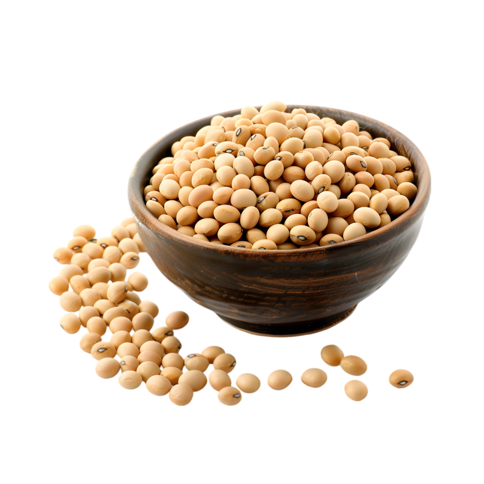 Soybeans bowl isolated on a transparent background png