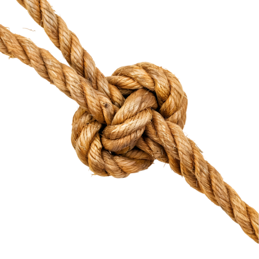 Rope knot isolated on a transparent background png