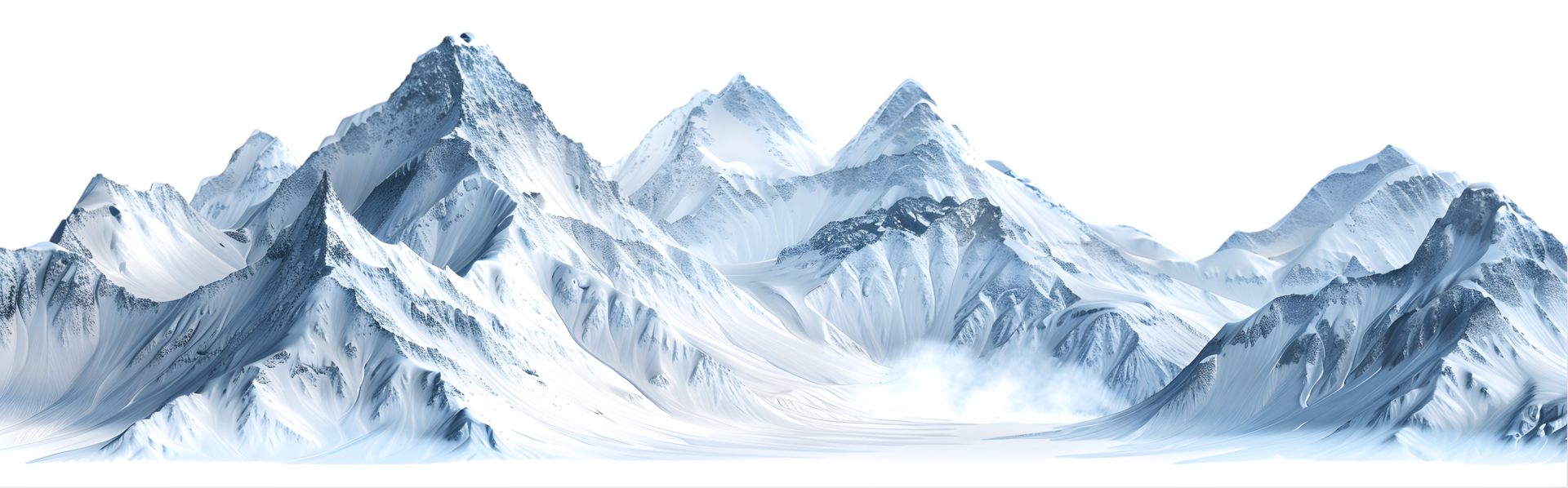 Mountain peaks isolated on a transparent background png