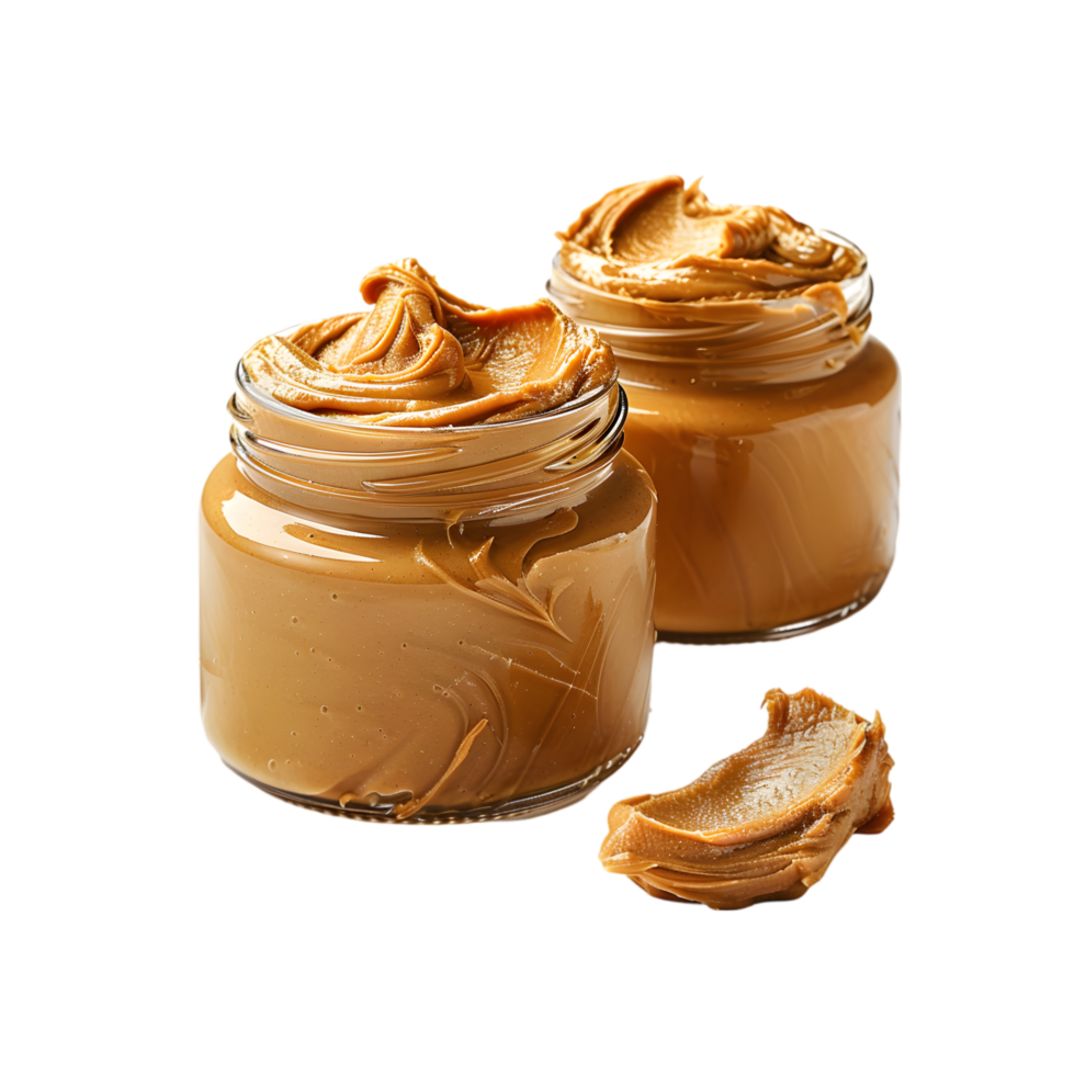 Peanut butter jars isolated on a transparent background png