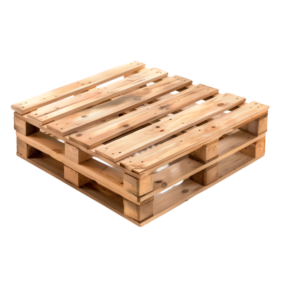 Wooden pallet isolated on a transparent background png