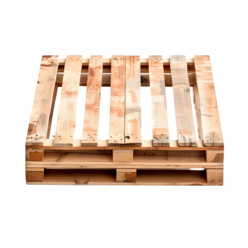 Wooden pallet isolated on a transparent background png