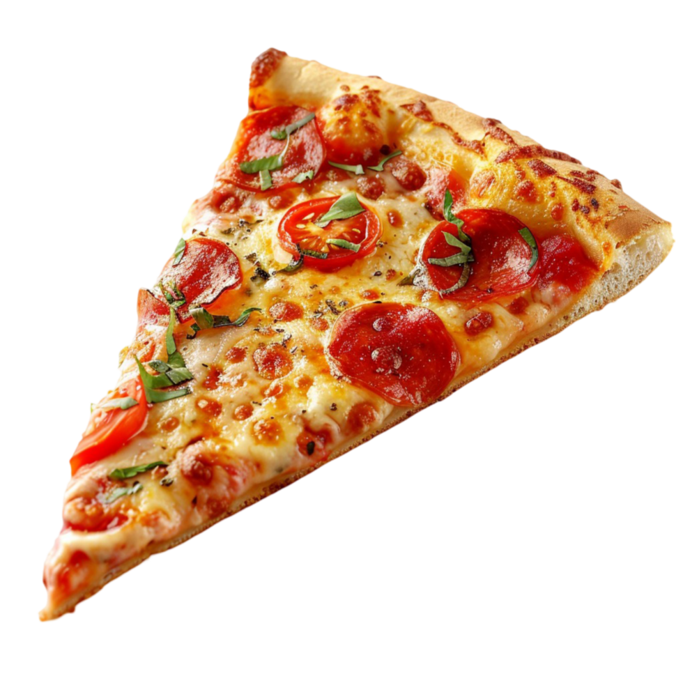 a slice of pizza on a transparent background Genereted AI png