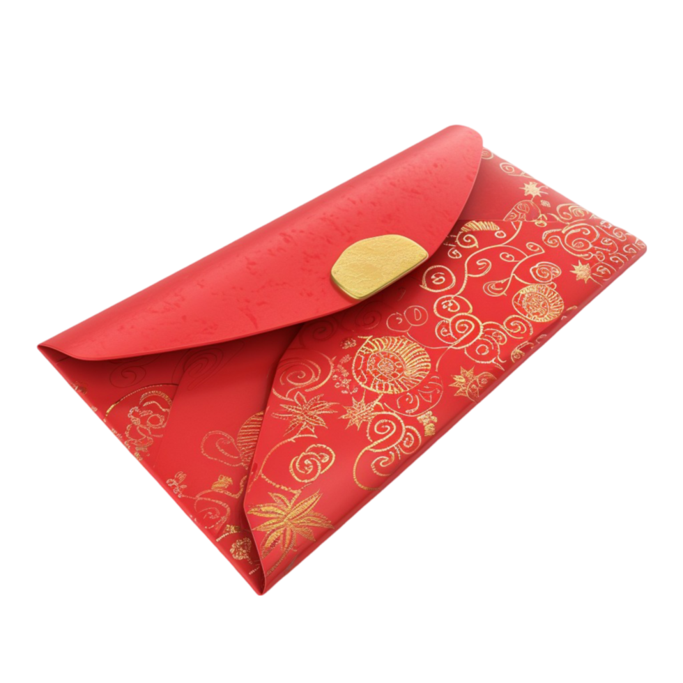 red envelope with gold and red design Genereted AI png