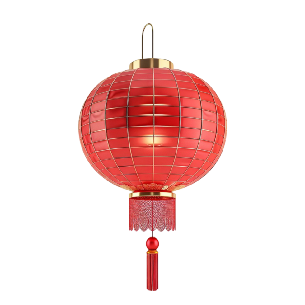 chinese lantern red isolated on white background Genereted AI png