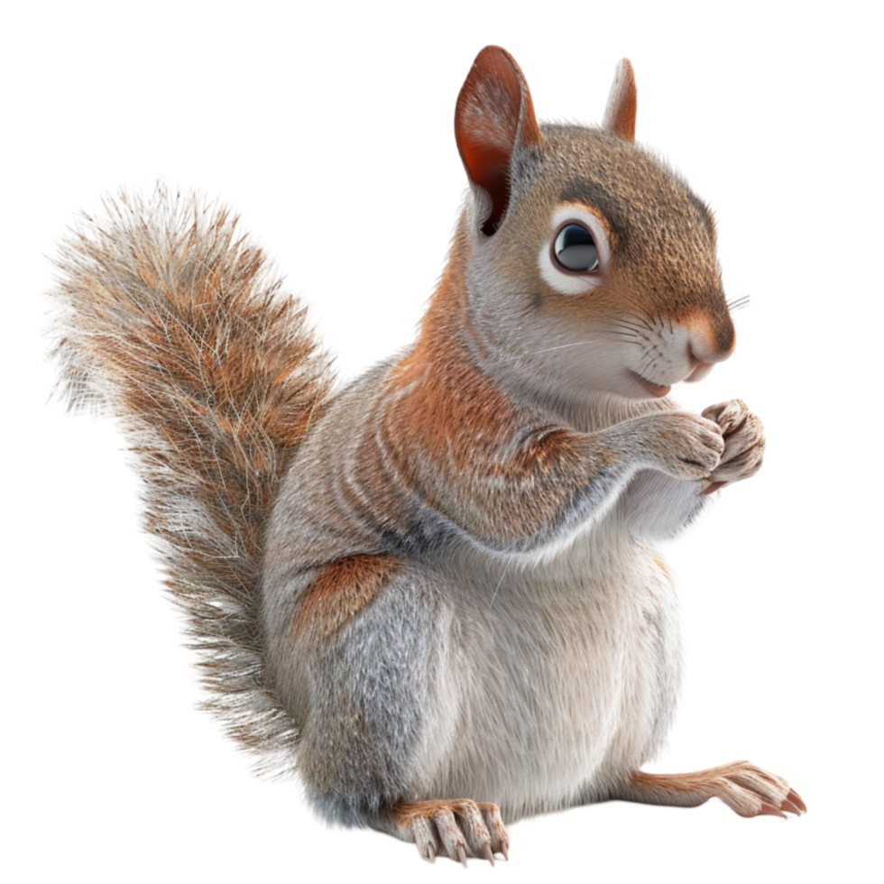 squirrel image on white background Genereted AI png