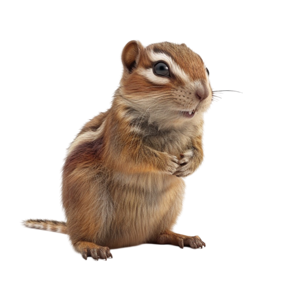 Chipmunk Isolated on Transparent Background Genereted AI png