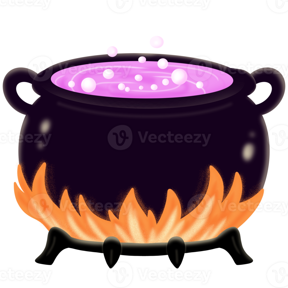 Halloween witch cauldron png