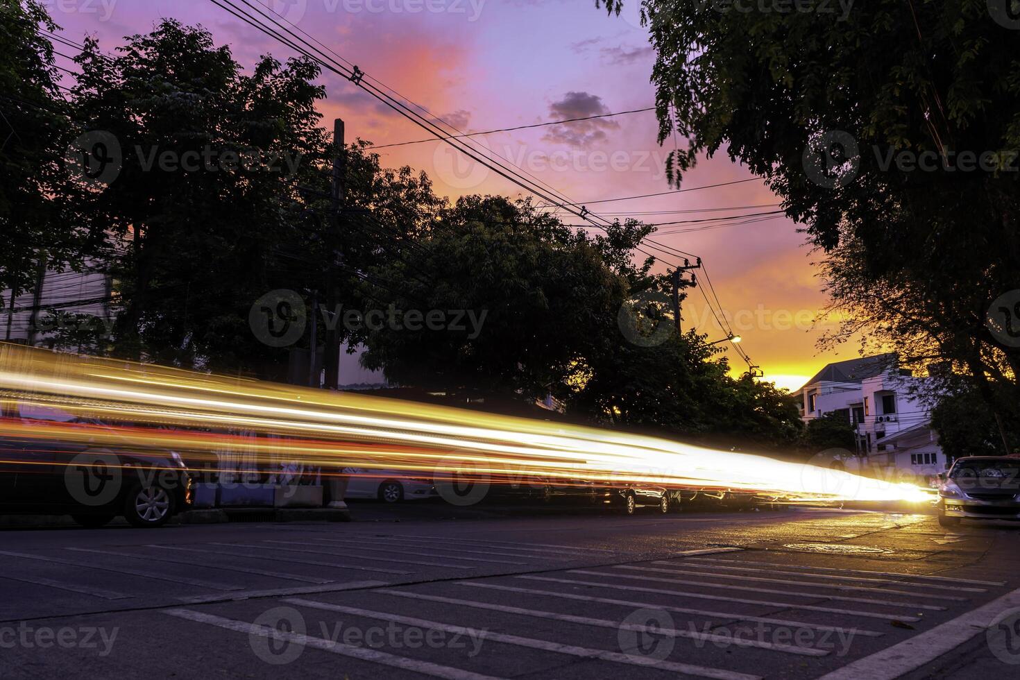The evening atmosphere that has traveled until it is a beautiful beam. photo