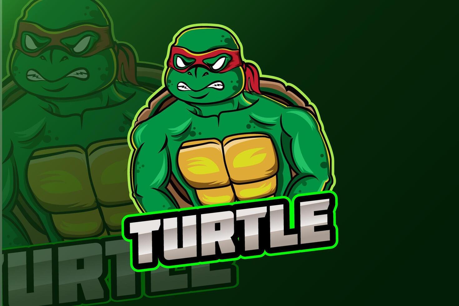 turtle e sport logo team template vector
