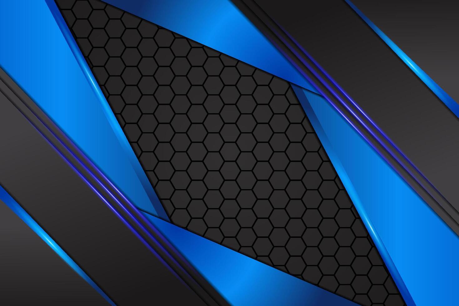 Abstract background triangle shape with blue and black color vector