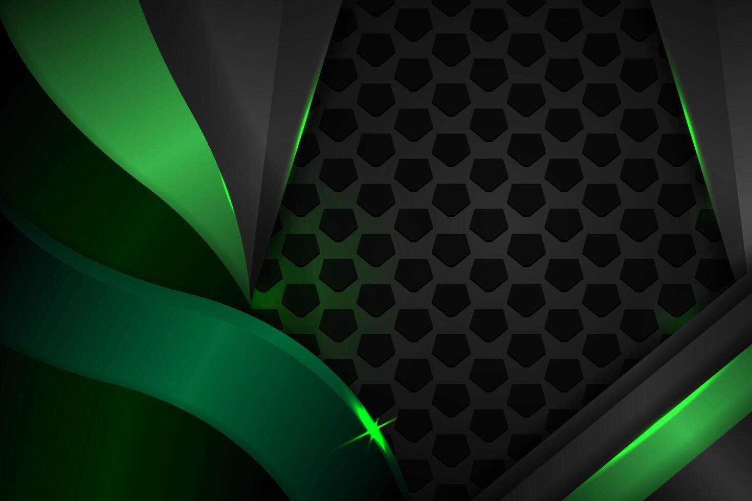 Abstract background with black and green color vector