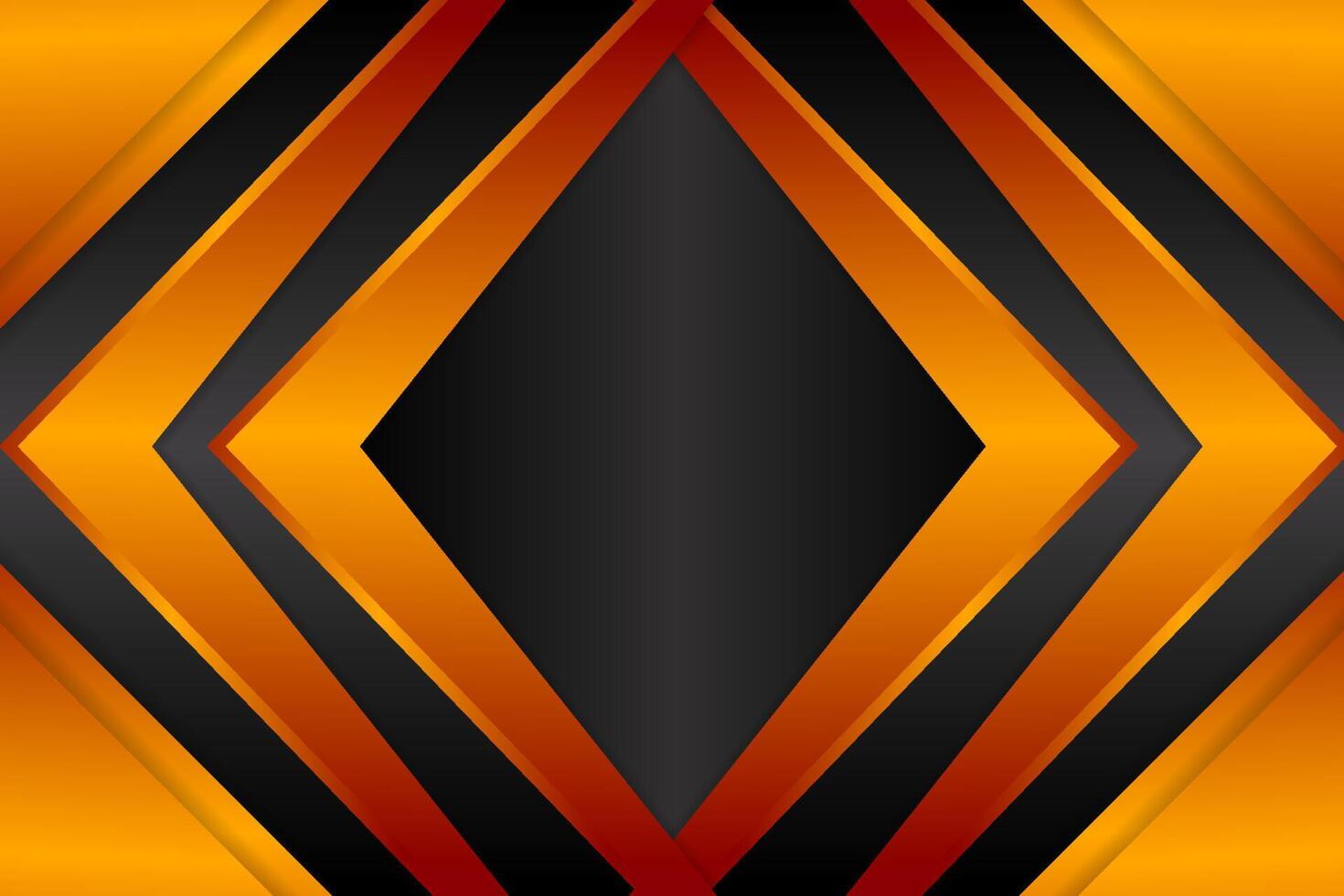 Abstract background triangle shape with black and orange color vector