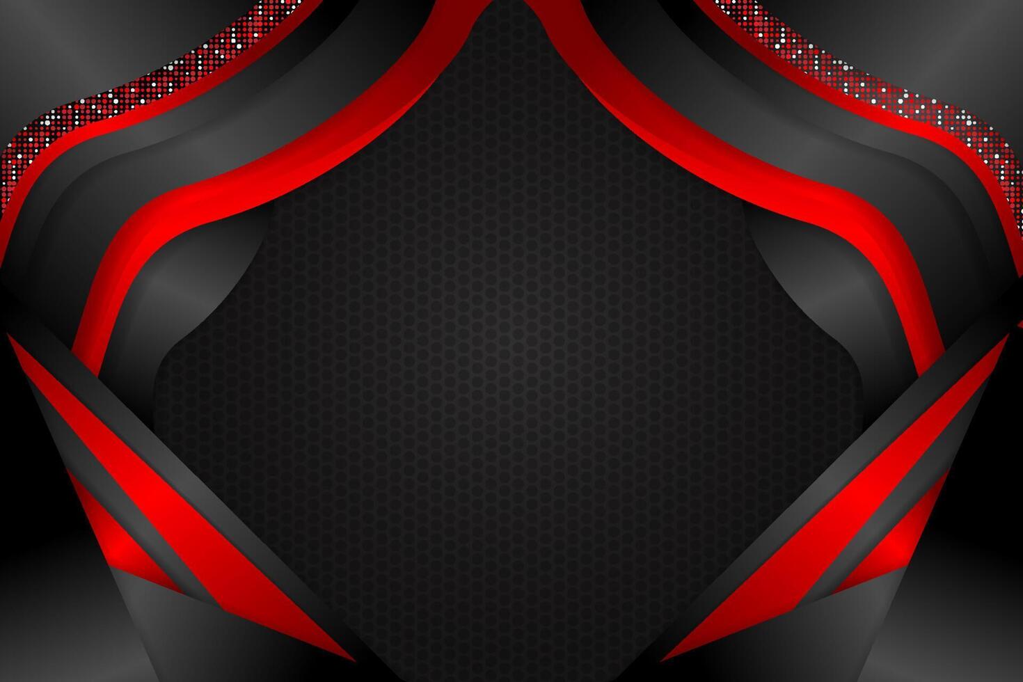 Abstract fluid background with black and red color vector