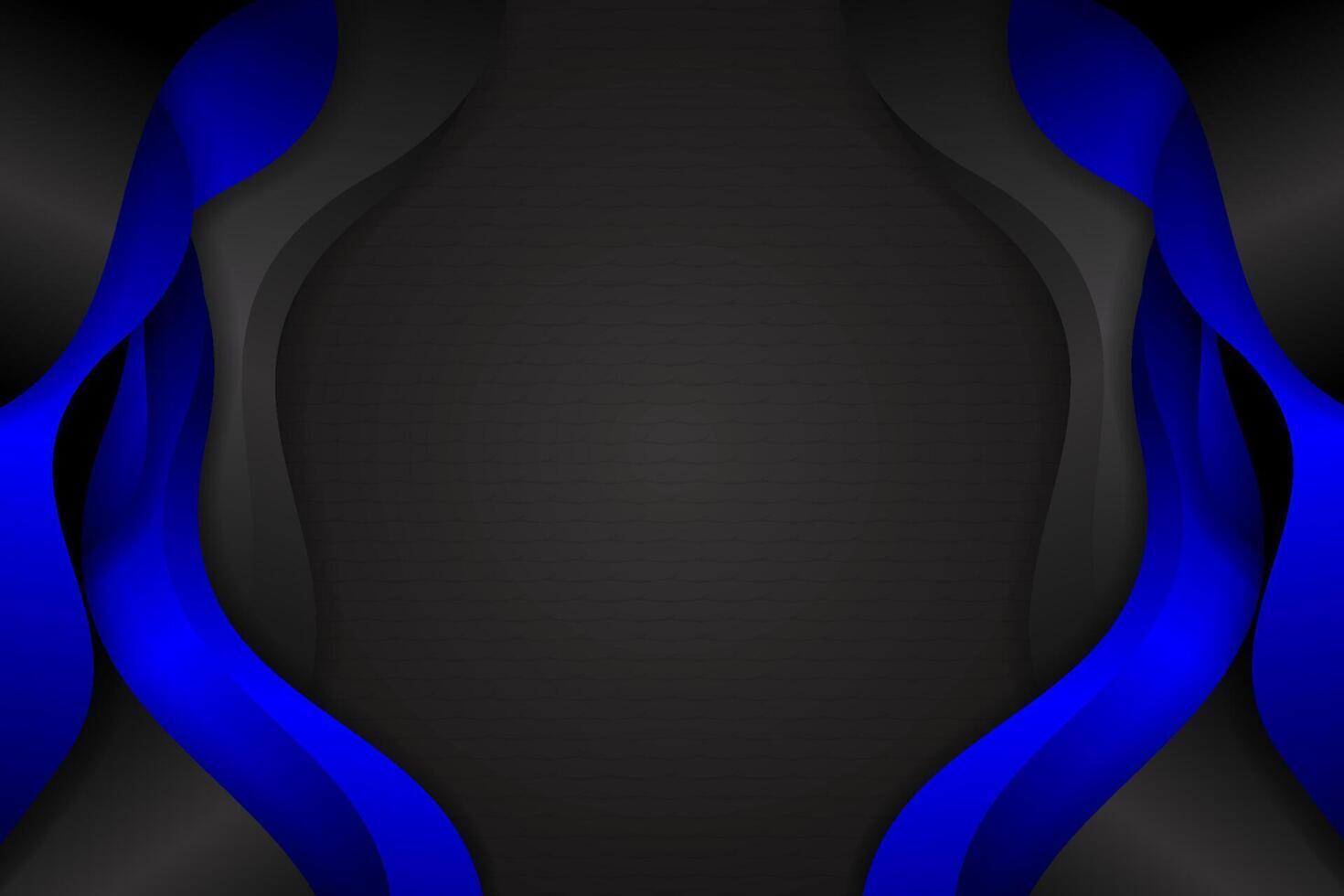 Abstract fluid background with black and blue color vector