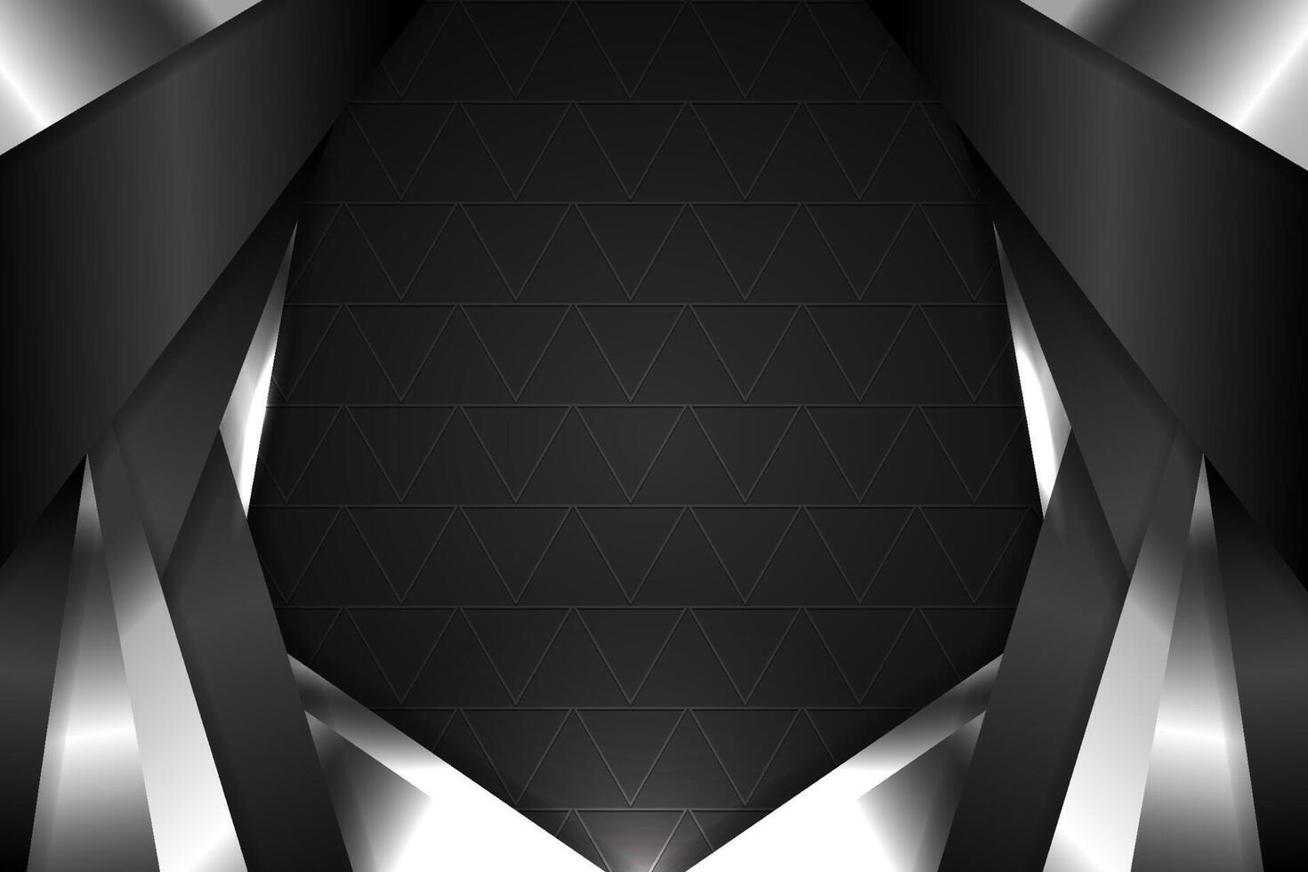 Abstract background triangle shape  with black and white color vector