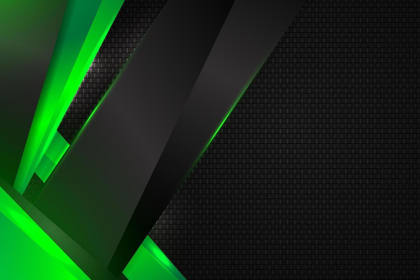 Abstract background rectangle shape with black and green color vector