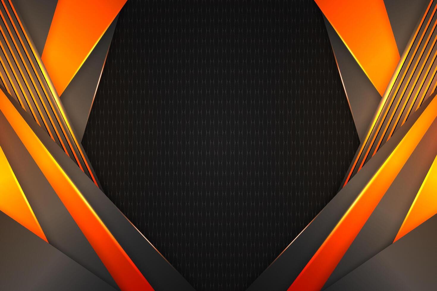 Abstract background rectangle shape with black and orange color vector
