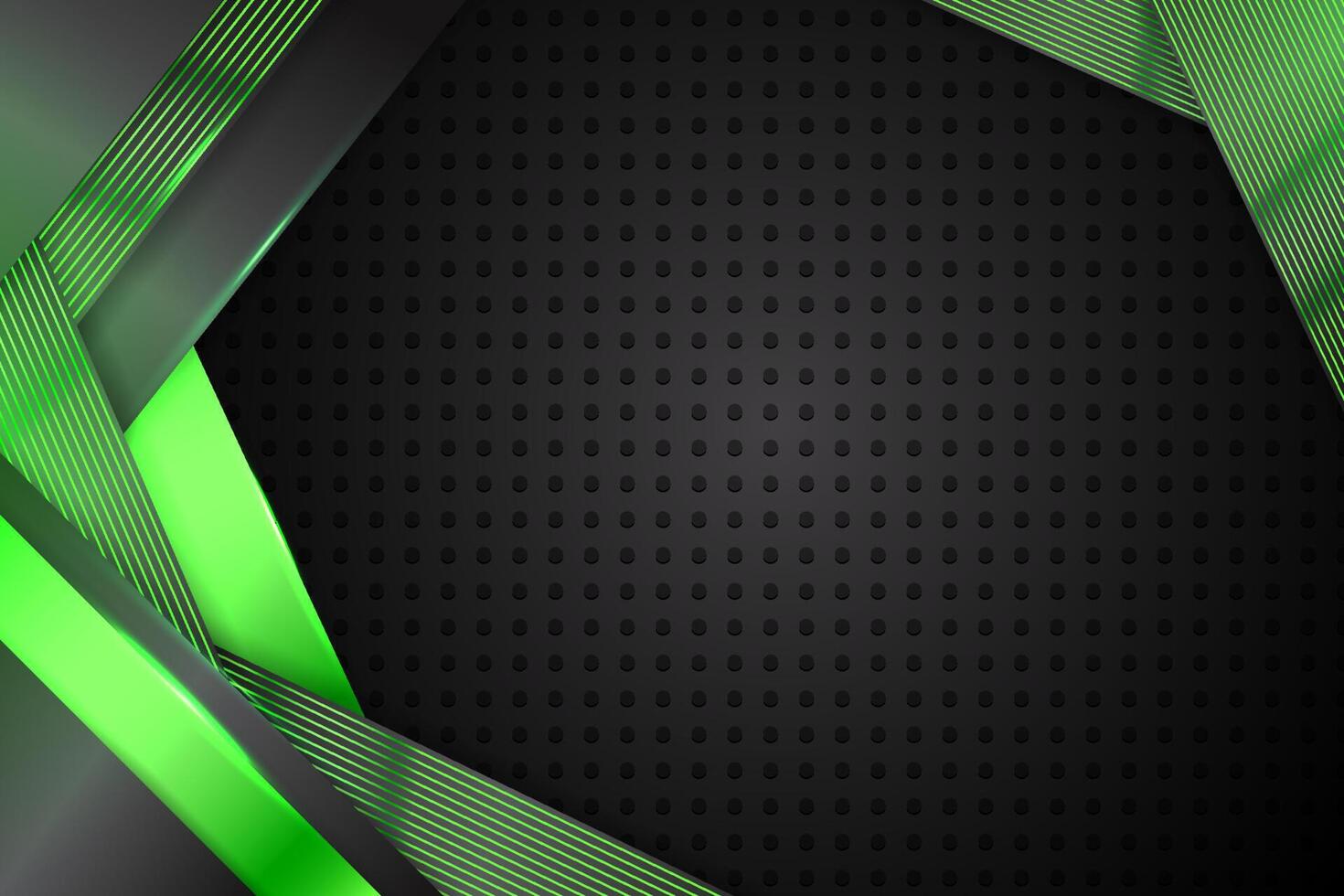 Abstract background triangle shape with black and green color vector