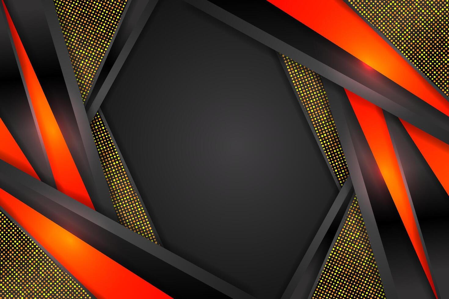 Abstract background rectangle shape with black and orange color vector