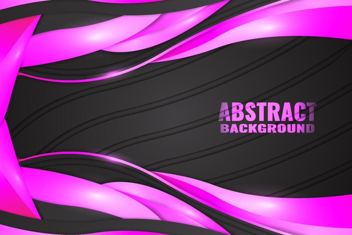 Abstract fluid background with black and pink color vector