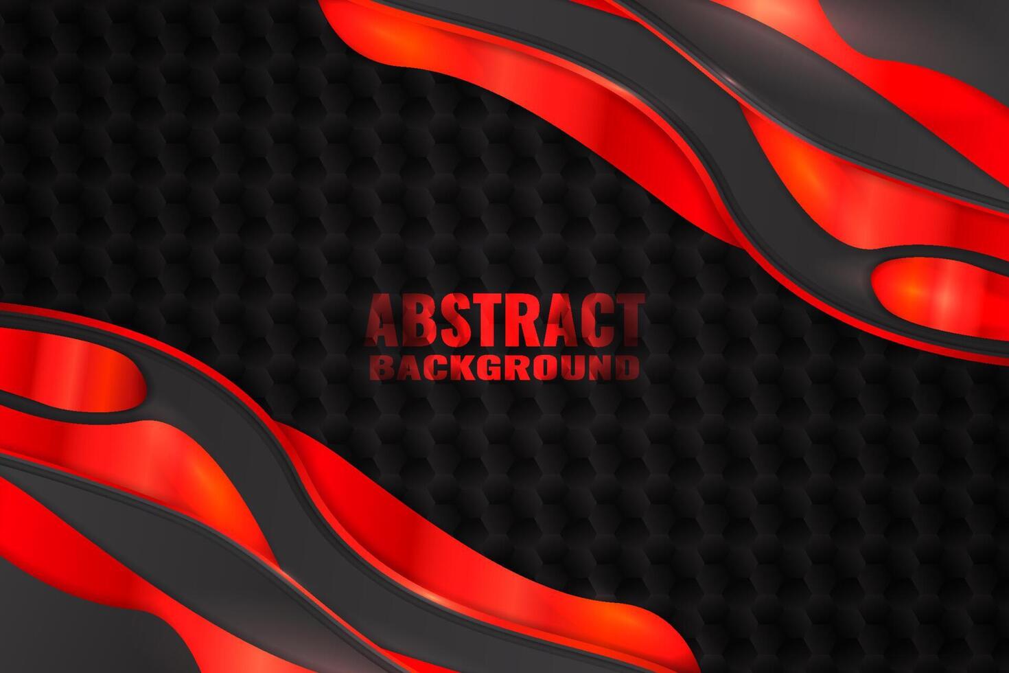 Abstract fluid background with black and red color vector