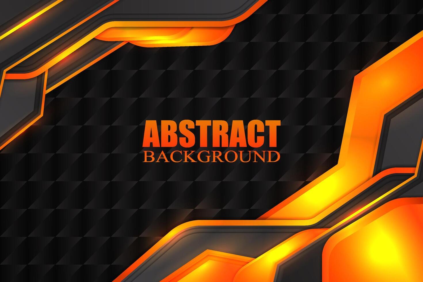 Abstract fluid background with black and orange color vector