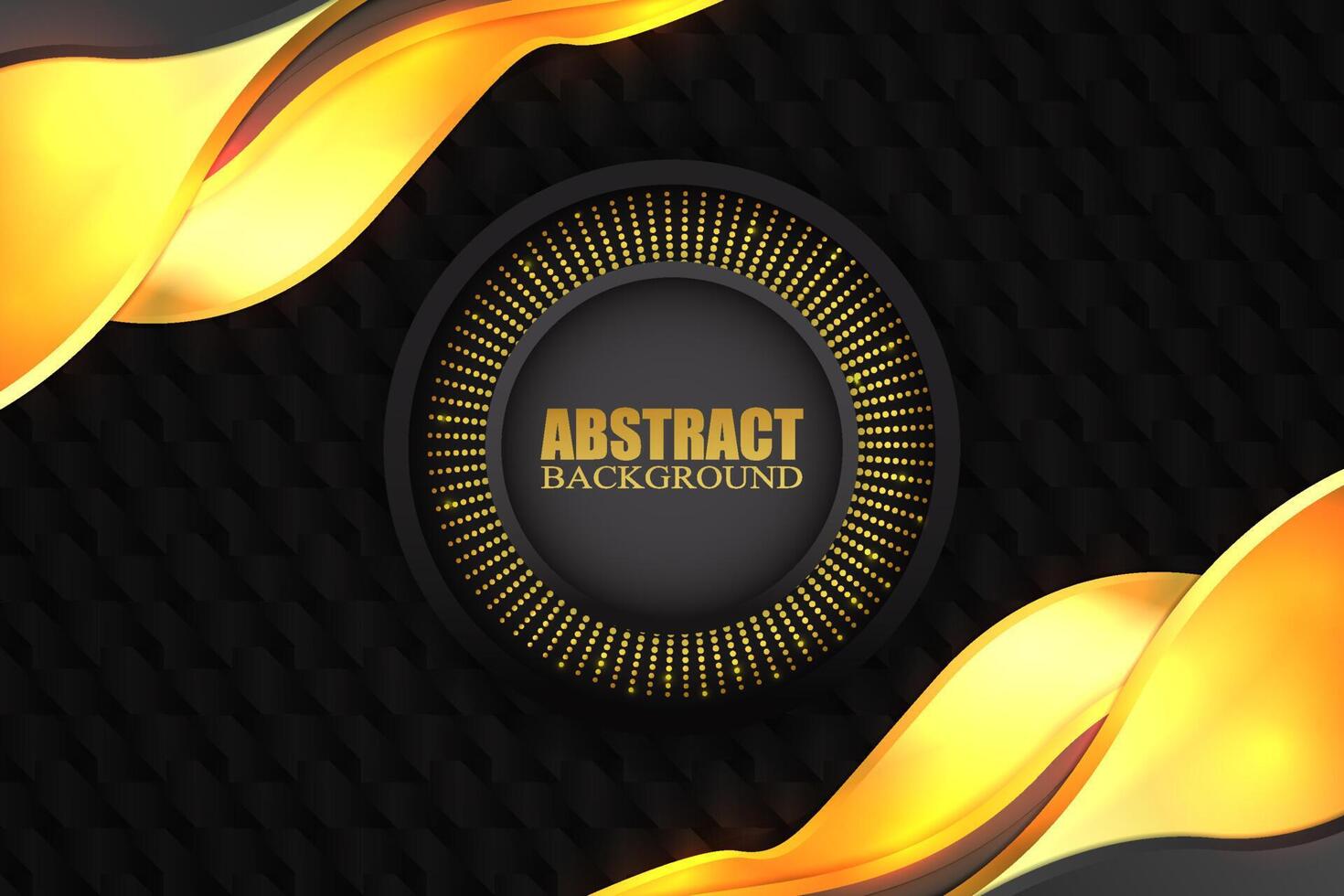Abstract fluid background with black and gold color vector