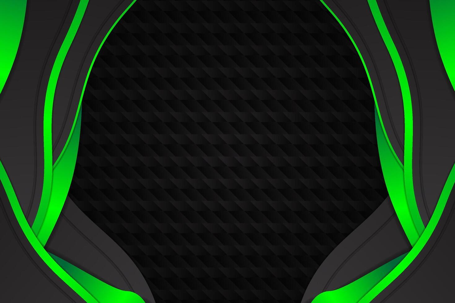 Abstract fluid background with black and green color vector