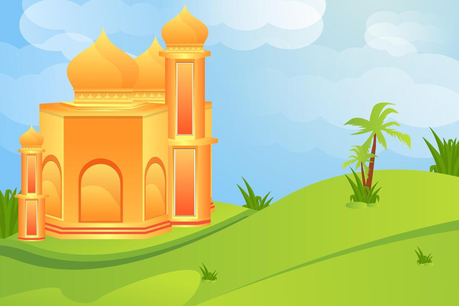 Ramadan background Islamic style vector