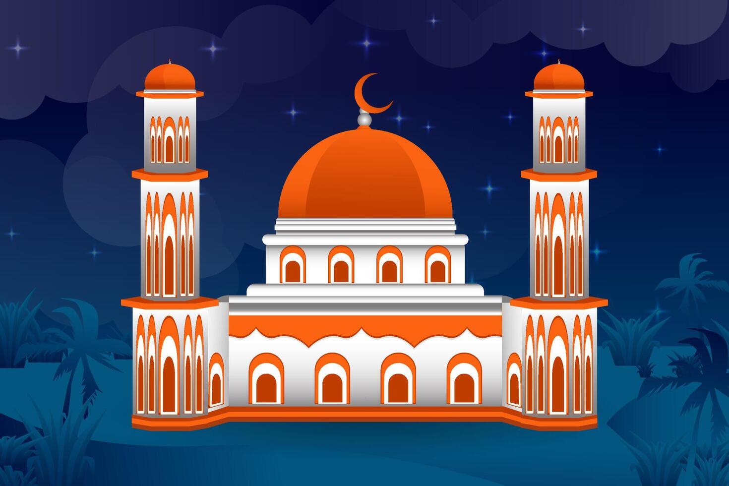 Ramadan background Islamic style vector