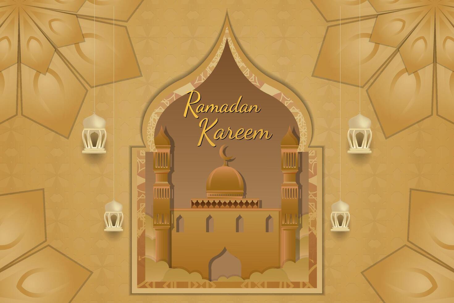Ramadan Kareem Stylish Islamic background vector