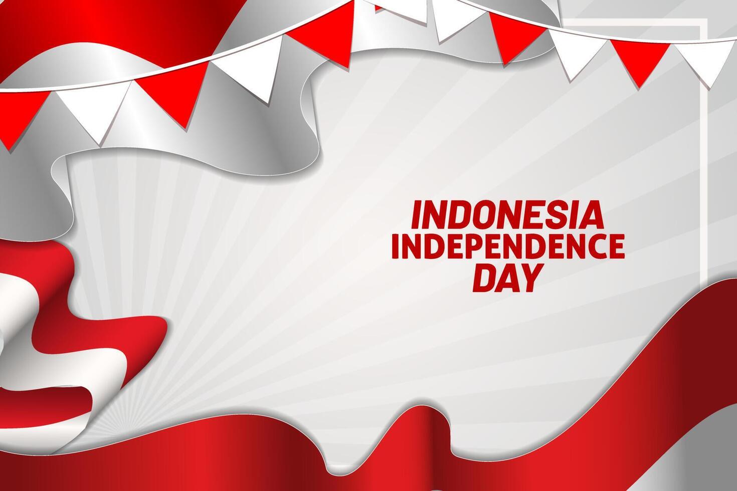 Indonesia Independence day flag background vector
