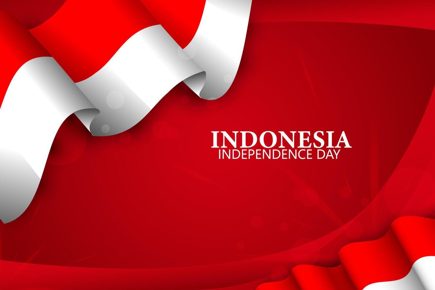 Indonesia Independence day red with flag background vector