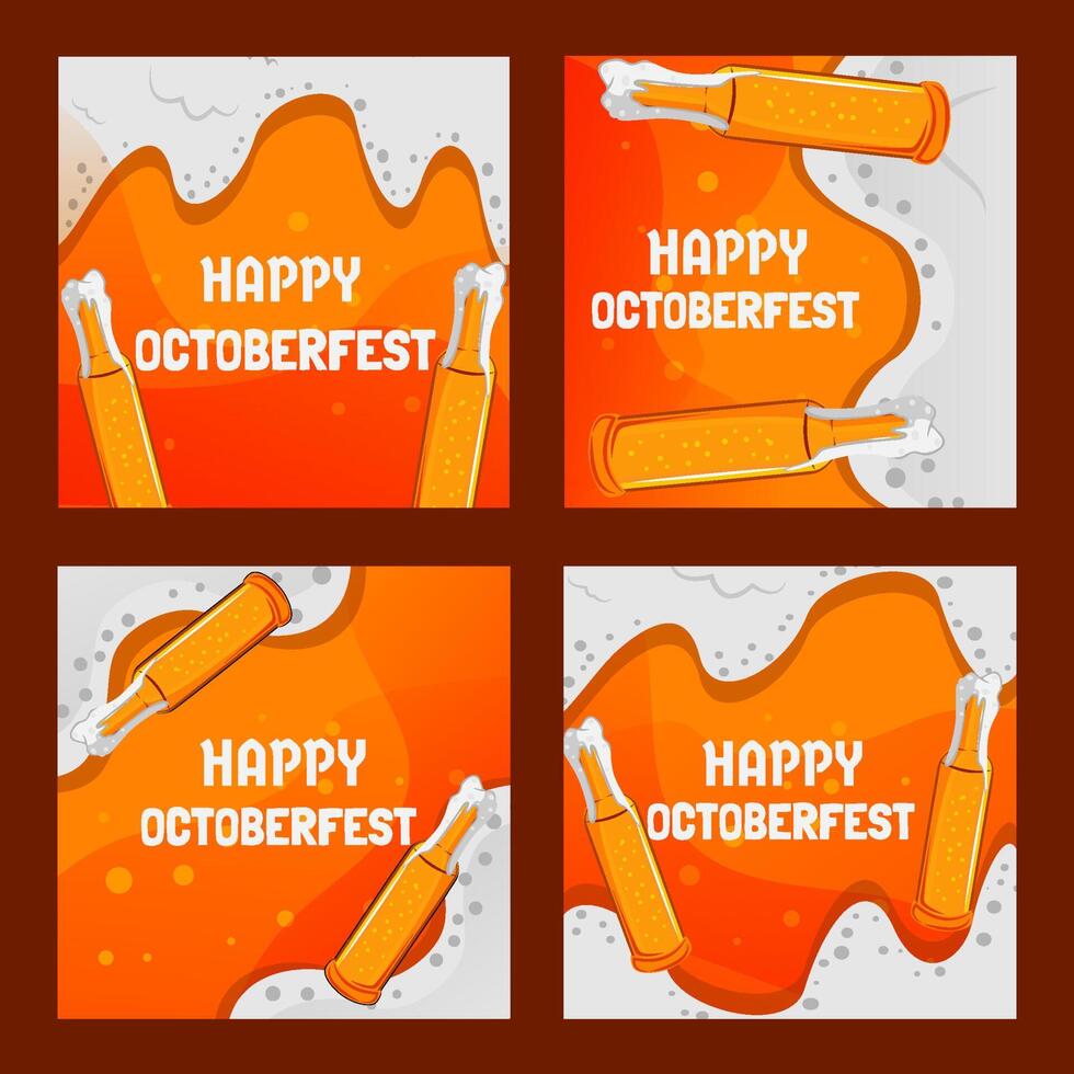 Octoberfest Social Media Post Design vector