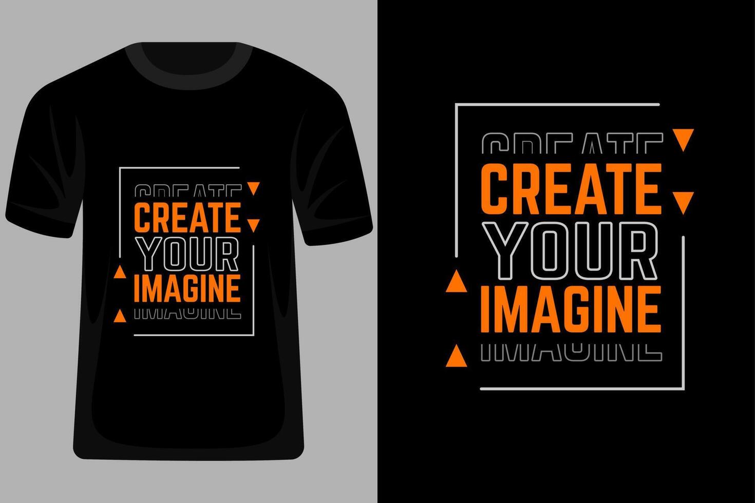 Create Your Imagine Quotes Typography T Shirt Design vector