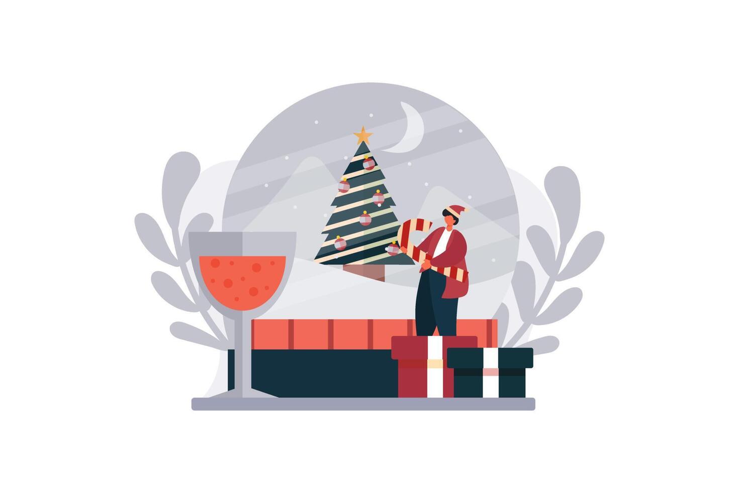 Christmas Day Flat Design vector