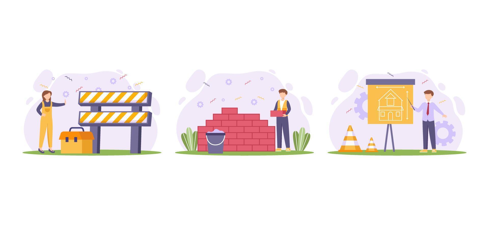 Labour Day Flat Bundle Illustration vector