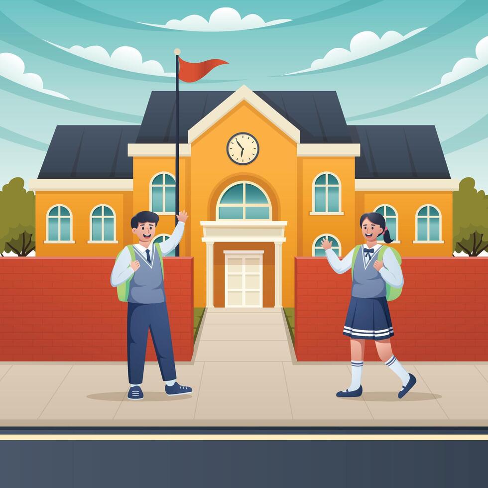 Back to School Flat Illustration Design vector