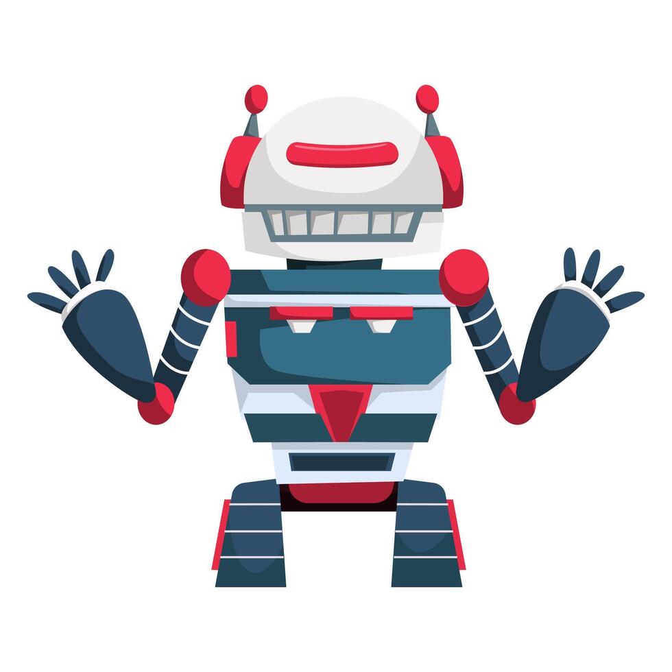 Robot Assistant Character Design Illustration vector