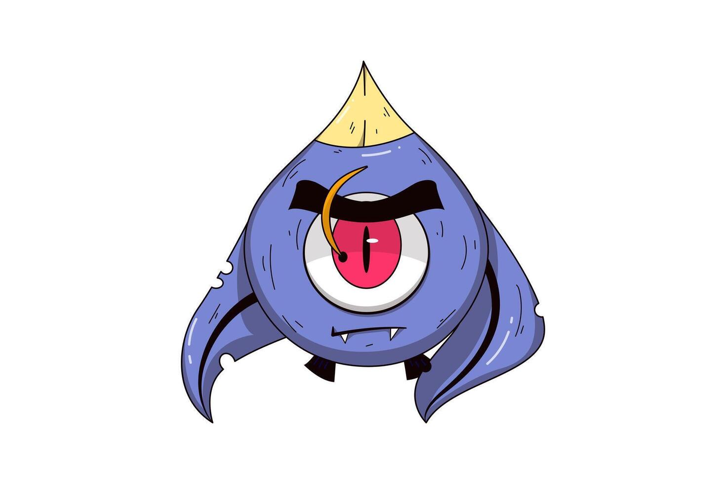 Cute Monster Character Design Illustration vector