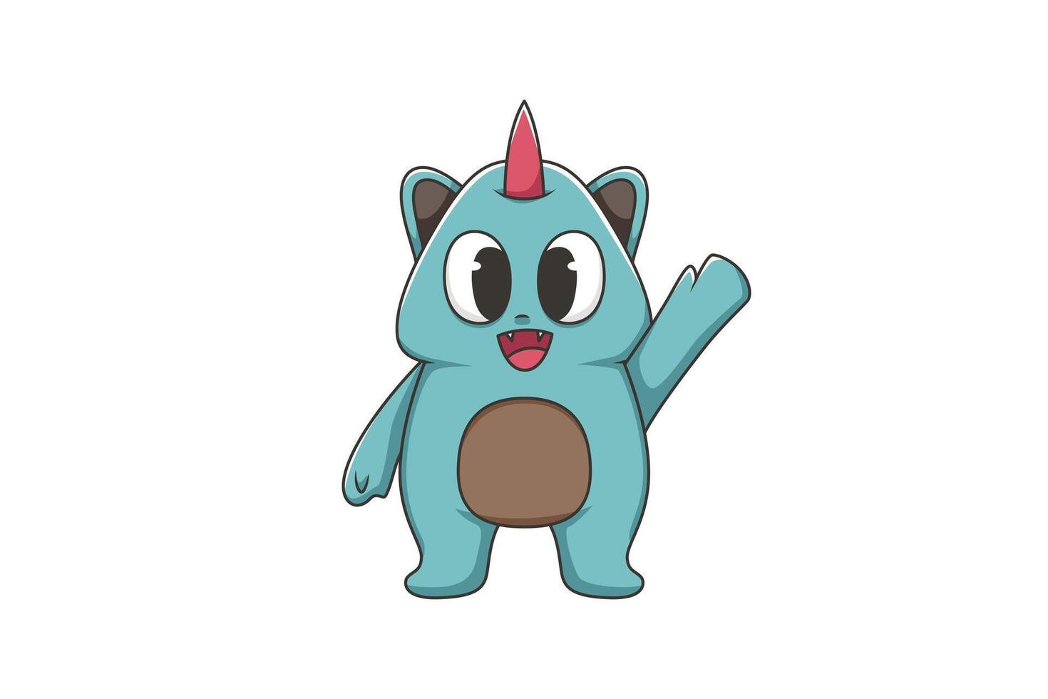 Cute Halloween Monster Character Illustration vector