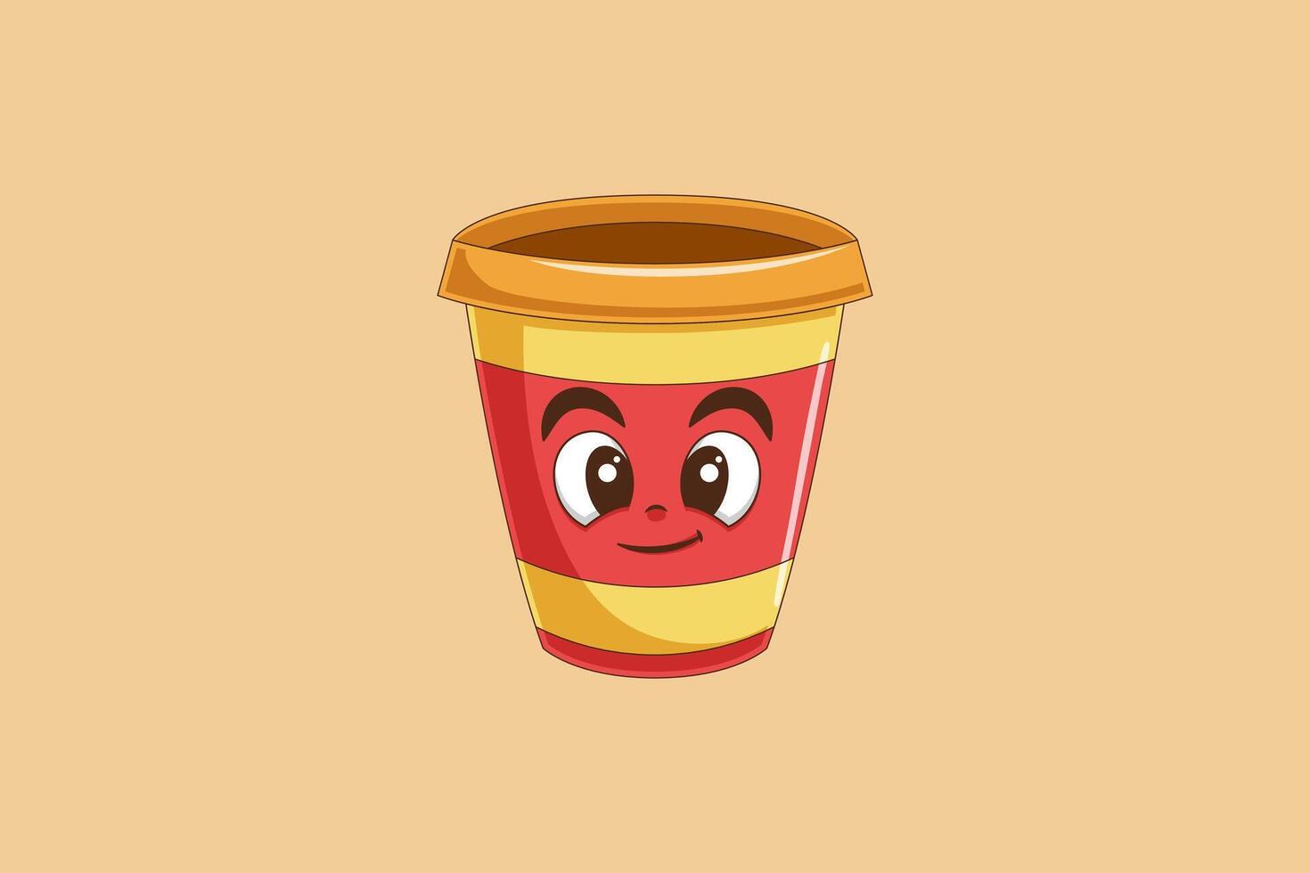 Cute Drink Character Design Illustration vector