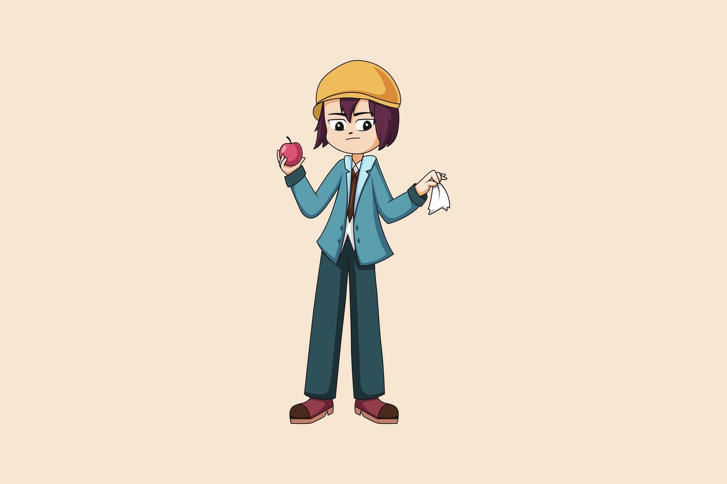 Cute Girl Character Design Illustration vector