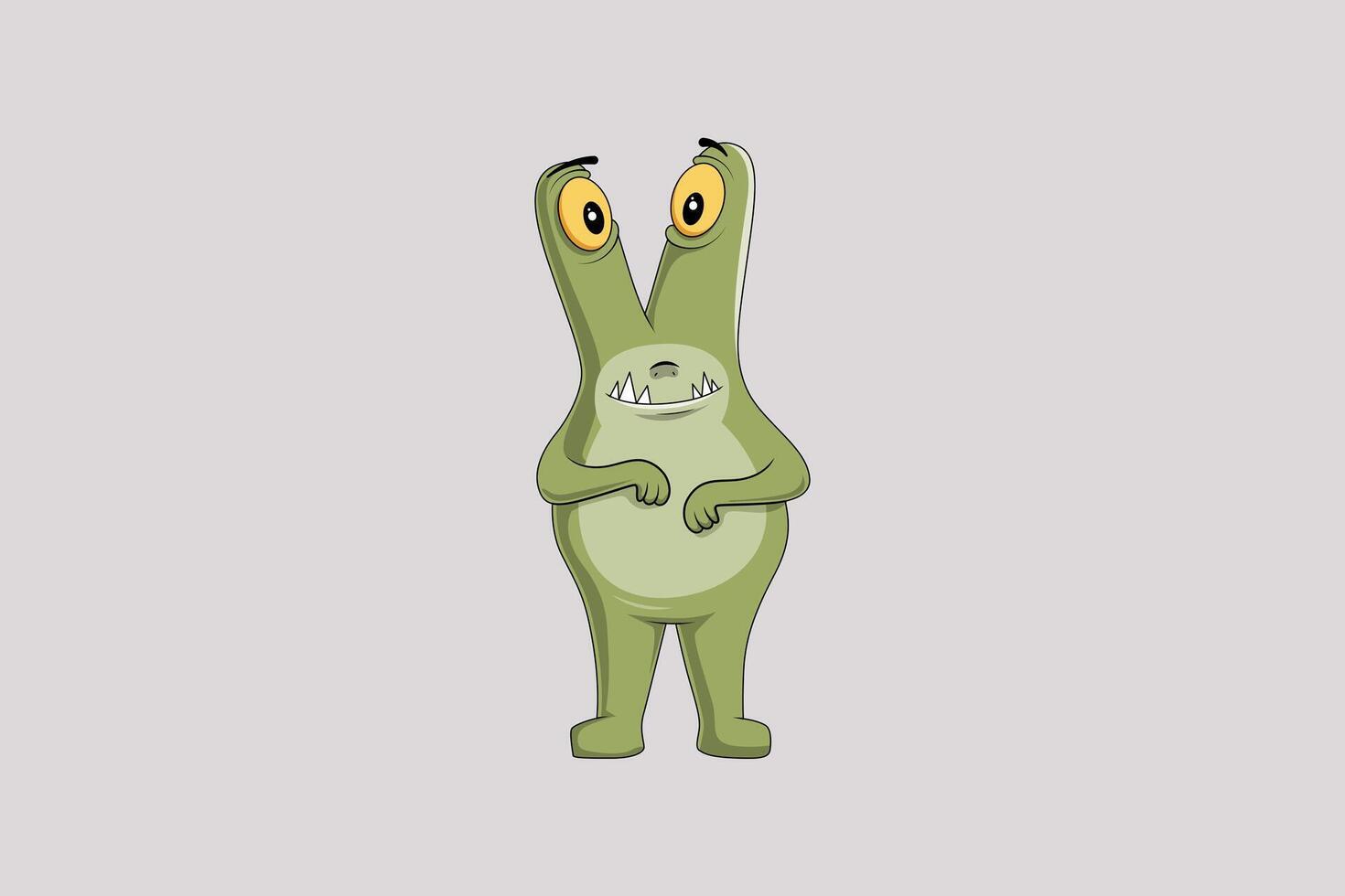 Cute Monster Character Design Illustration vector