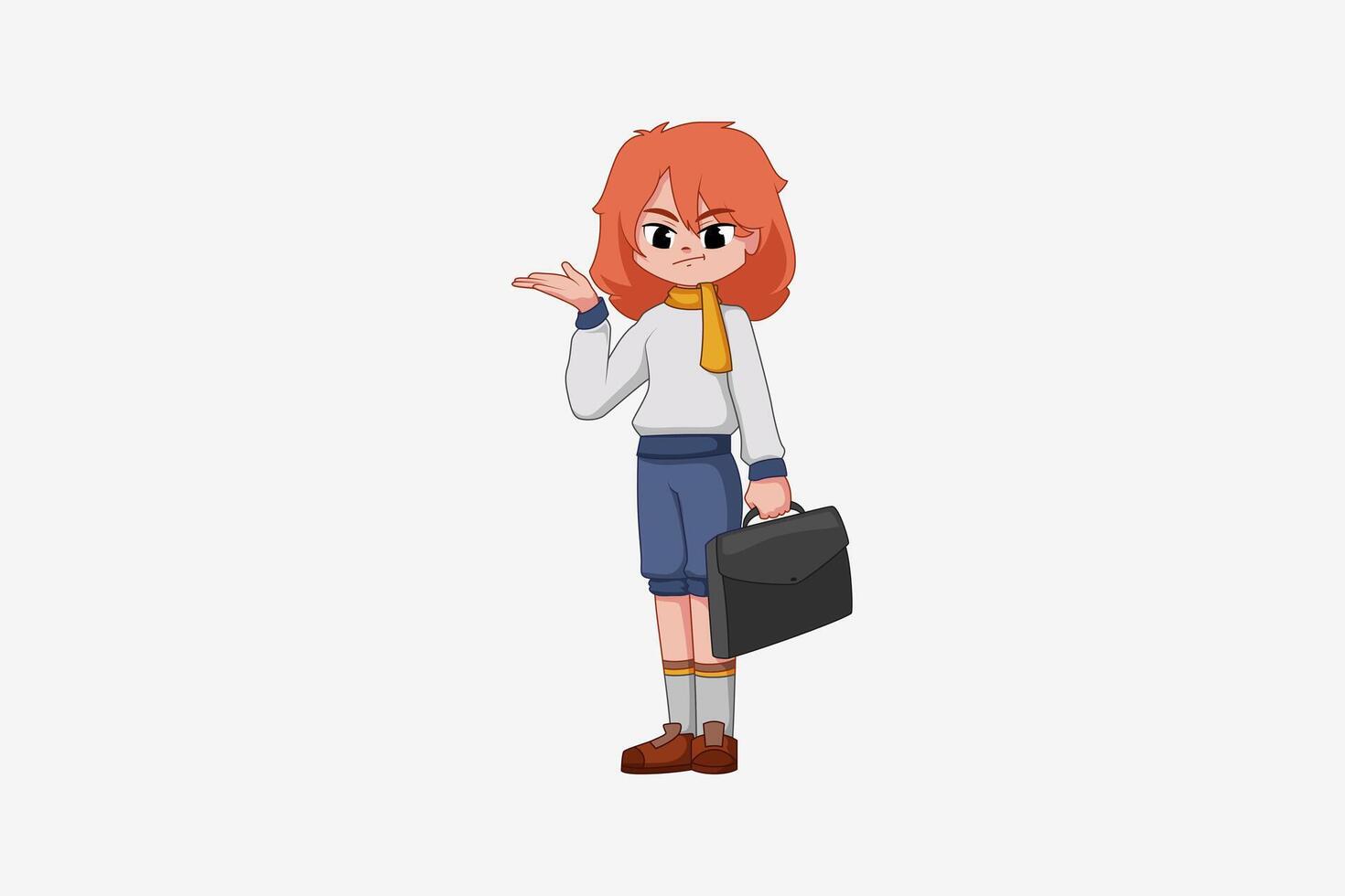 Cute Girl Character Design Illustration vector