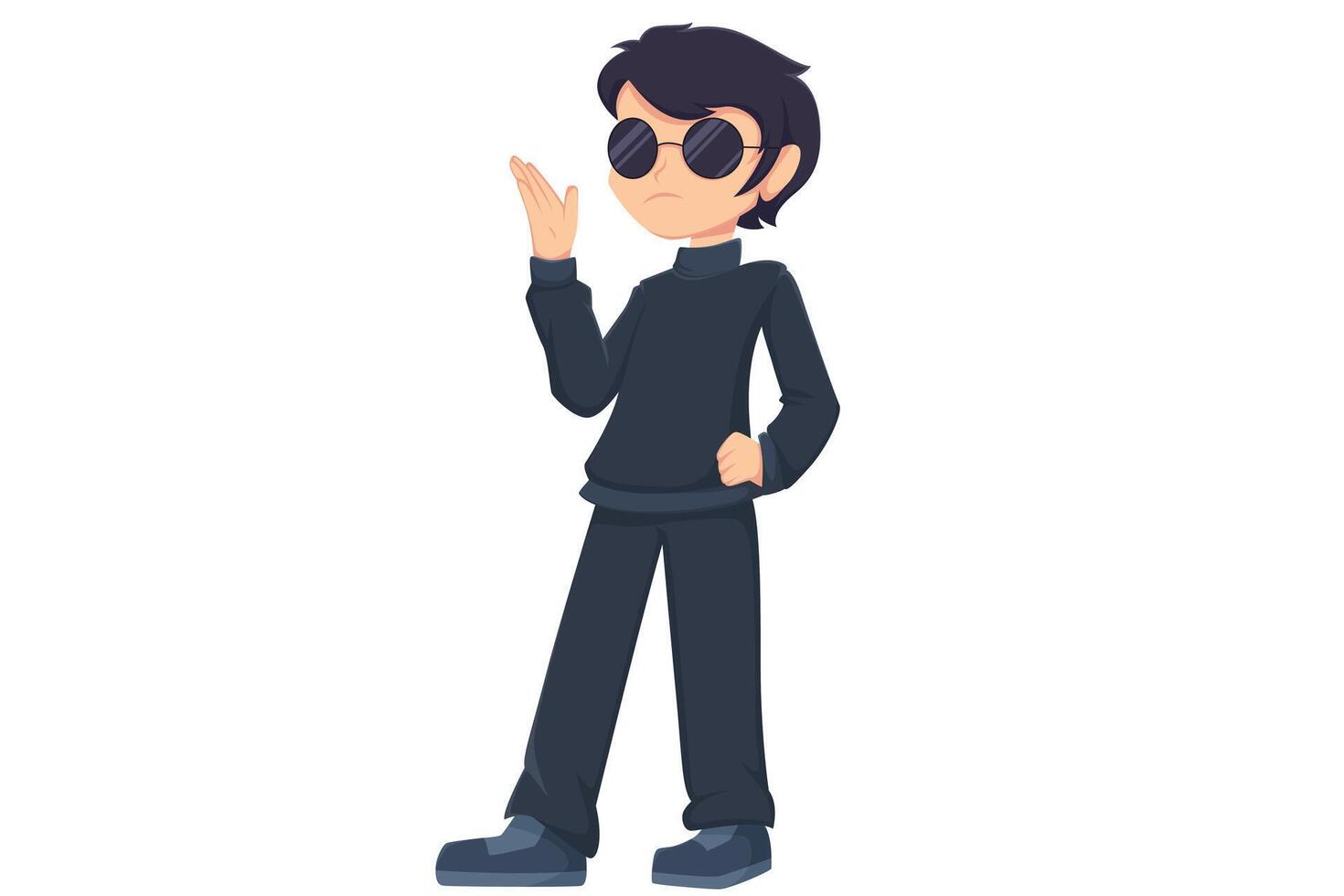 Cute Boy Character Design Illustration vector