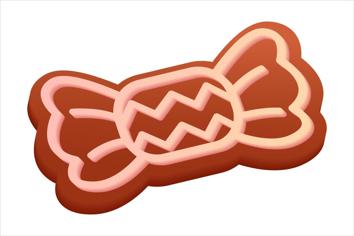 Candy Gingerbread Christmas Sticker vector